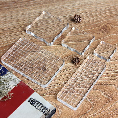 Acrylic Stamp Block Clear Stamping Tools journal stamps for journaling and scrapbooking