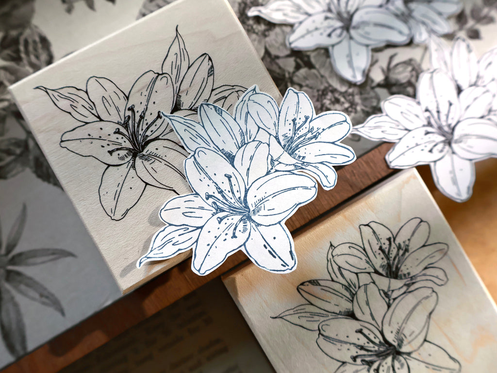 Lily Flower Wooden Stamp