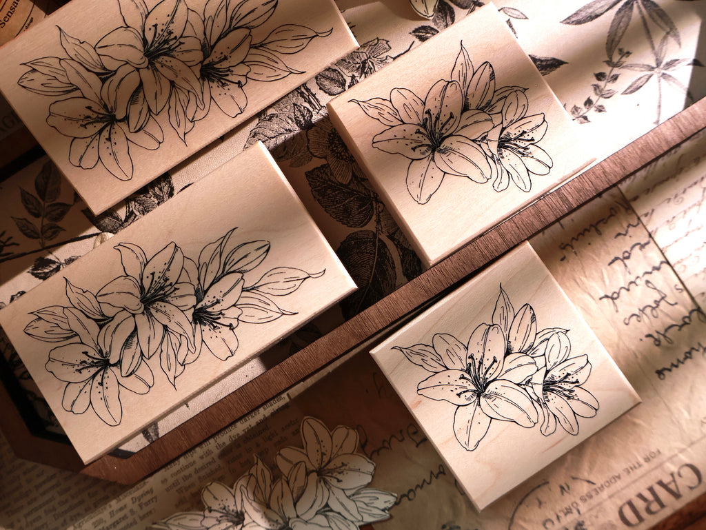 Lily Flower Wooden Stamp