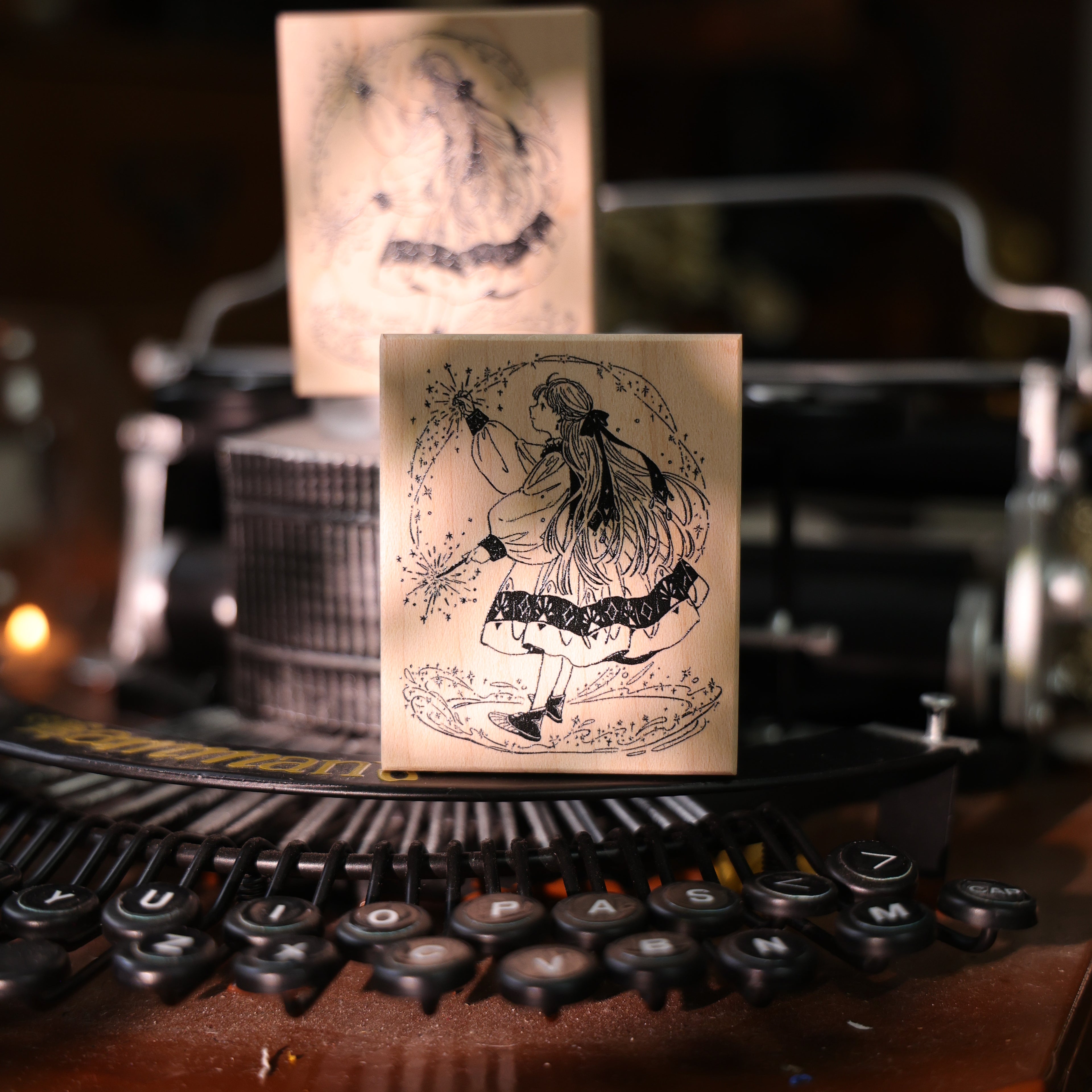 Magic Girl Wooden Stamp
