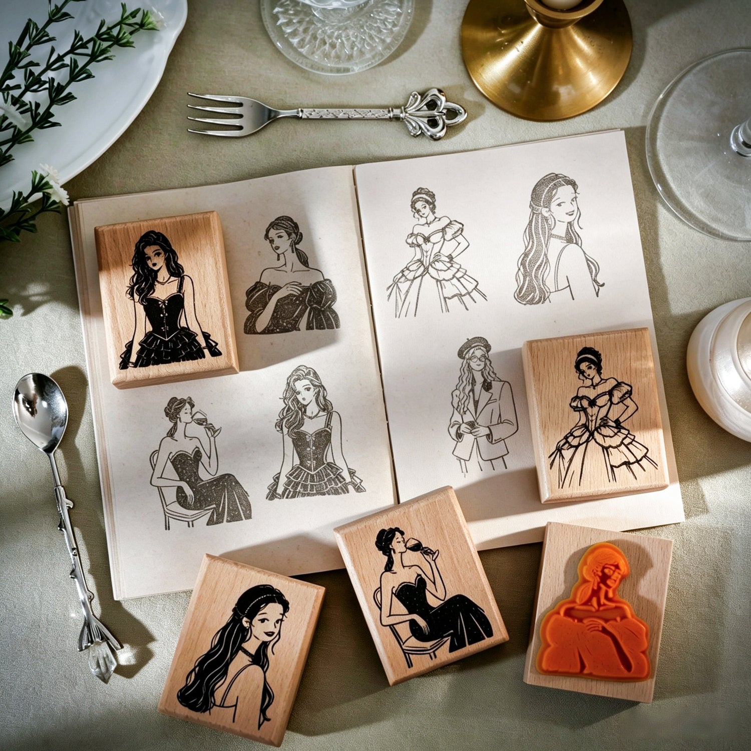 Evening Beauty Wooden Stamp