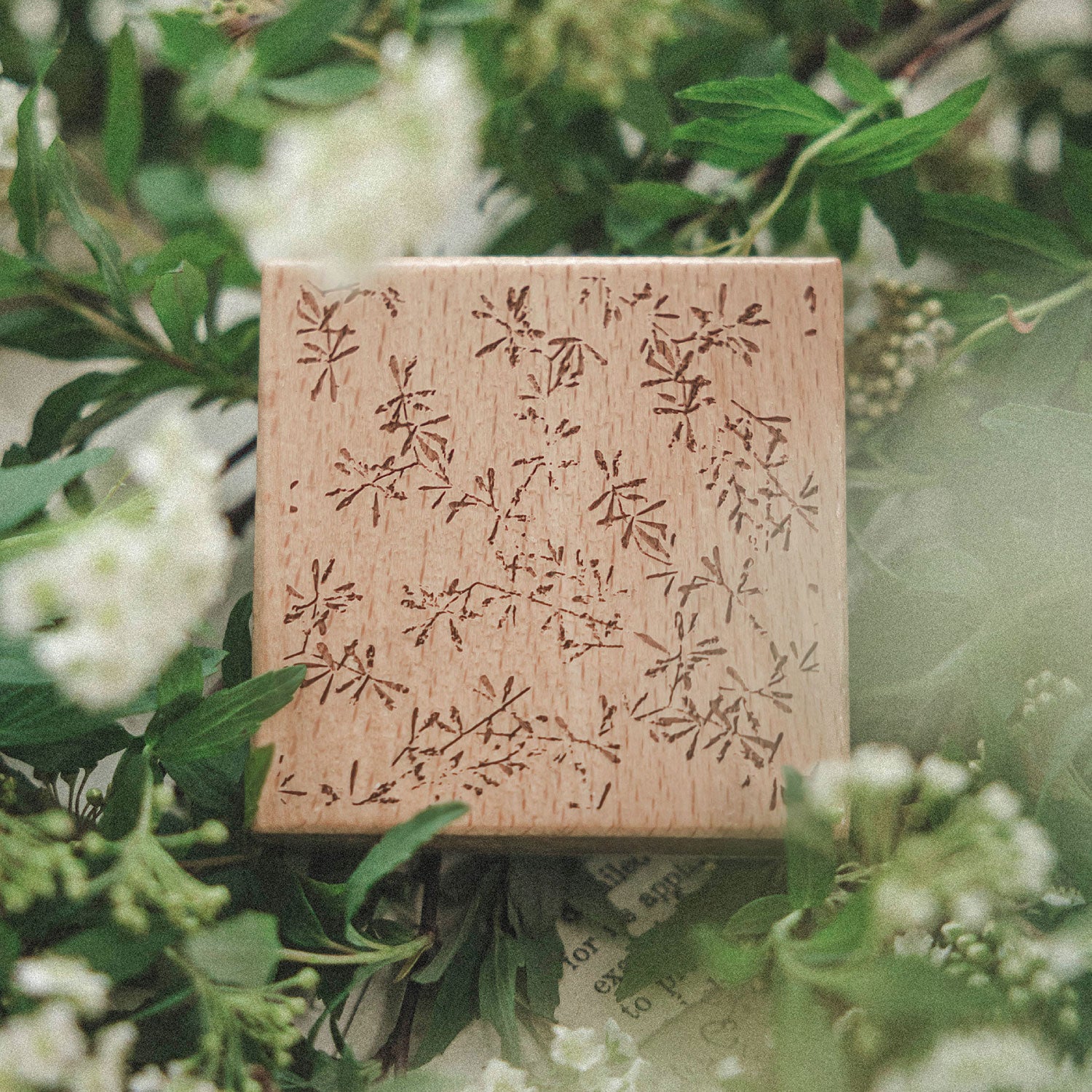 Vintage Floral Pattern Wooden Stamp