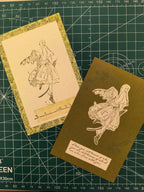 Flowers and Girl Wooden Stamp