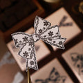 Ribbon Bow Wooden Stamp For Journaling and Scrapbooking