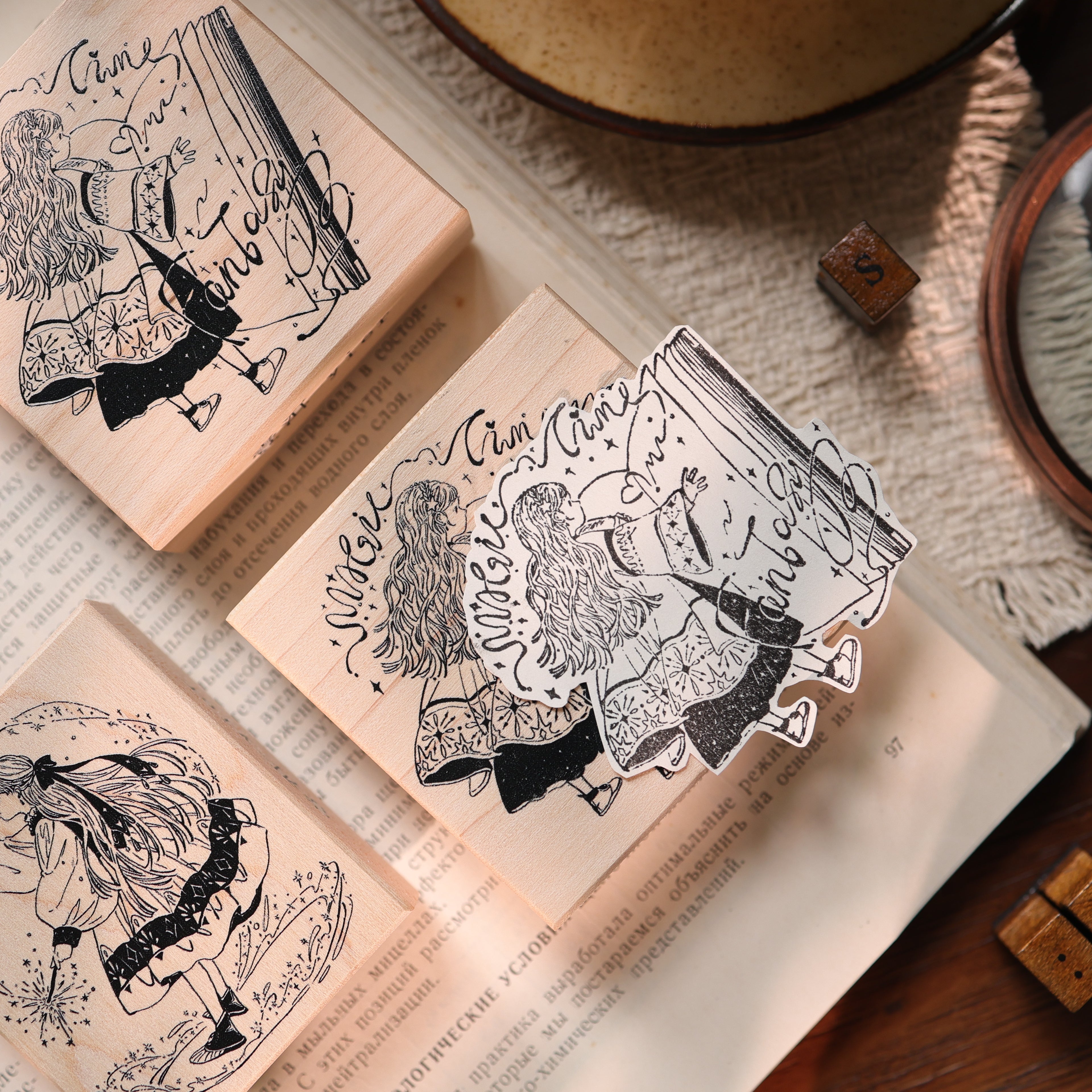 Magic Girl Wooden Stamp