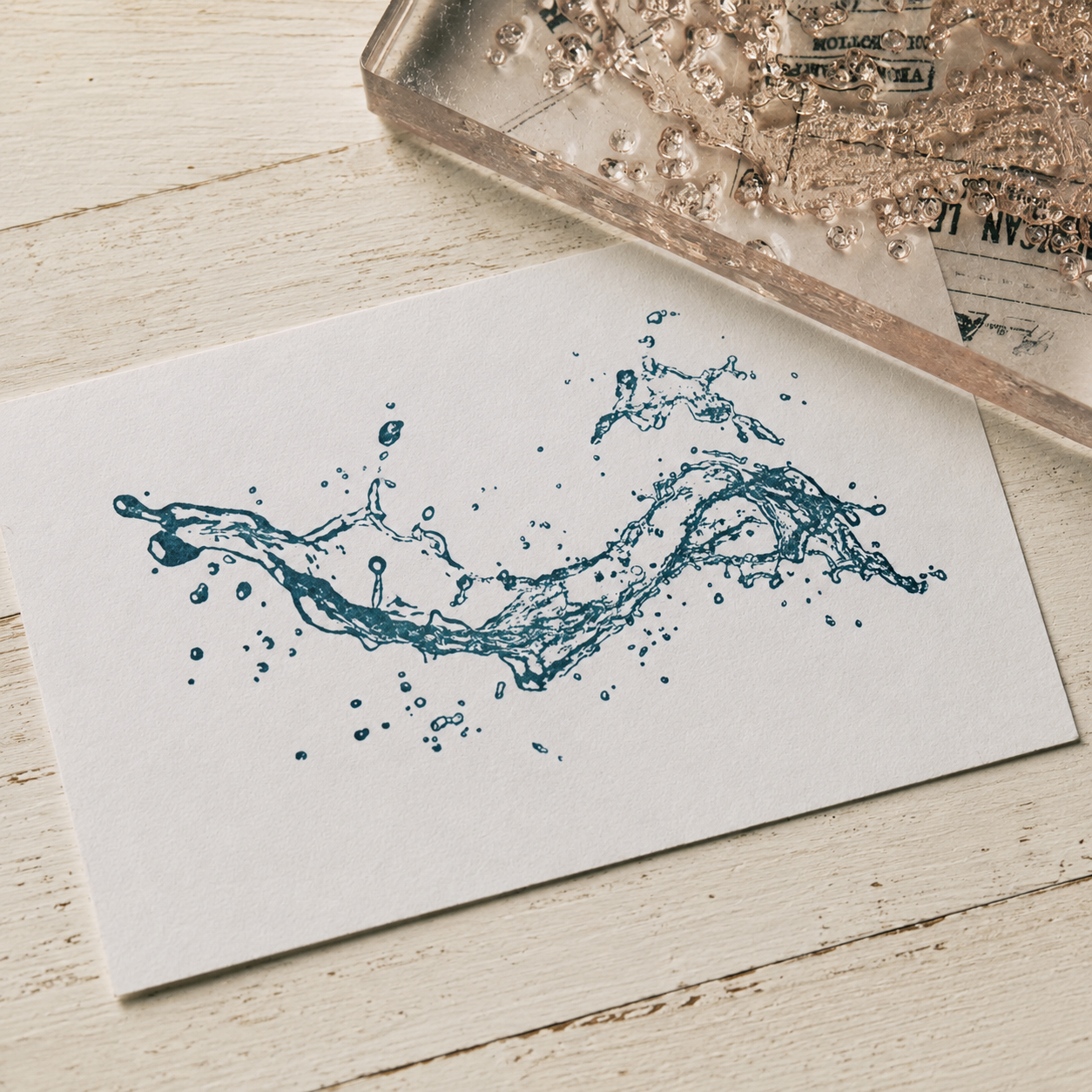 Water Splash Acrylic Stamp