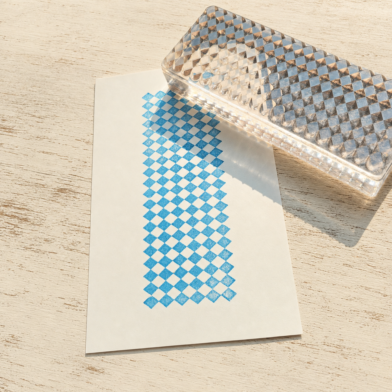Diamond Check Acrylic Stamp