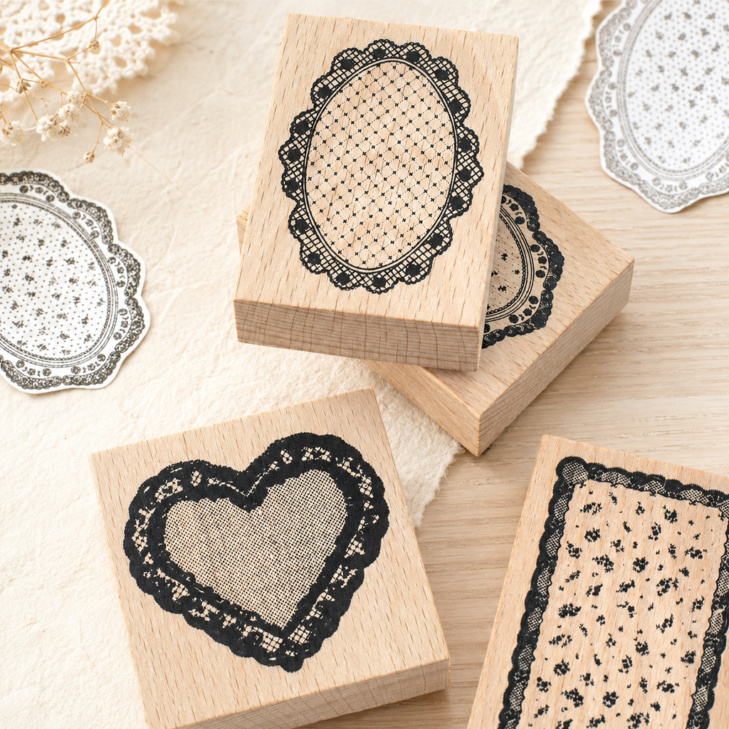 Dusk Dreaming of Lace Wooden Stamp